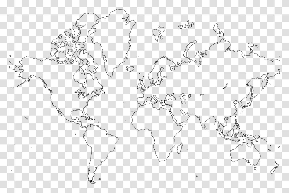 World Map Clipart Blank World Map, Gray, World Of Warcraft Transparent Png