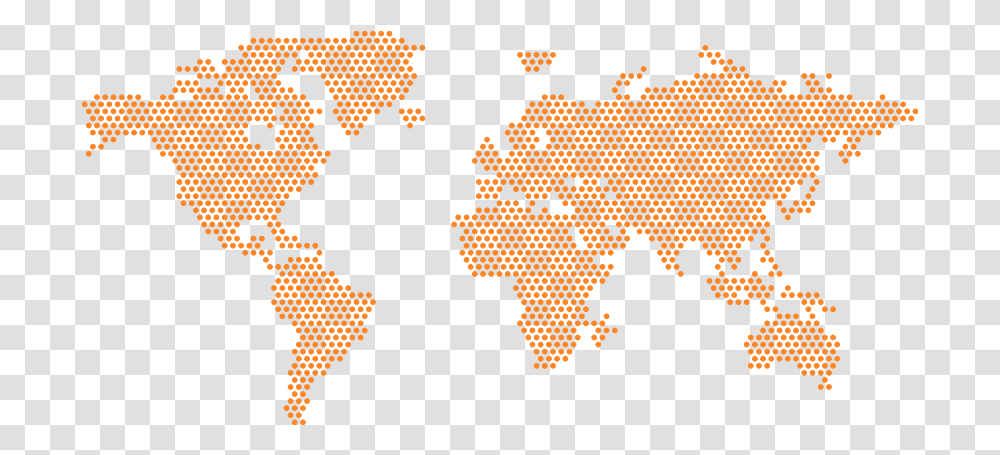 World Map Dotted, Pattern, Pac Man Transparent Png