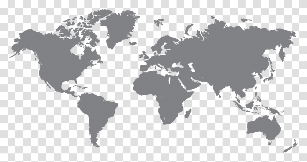 World Map Flat Black And Grey, Diagram, Plot, Atlas, Painting Transparent Png