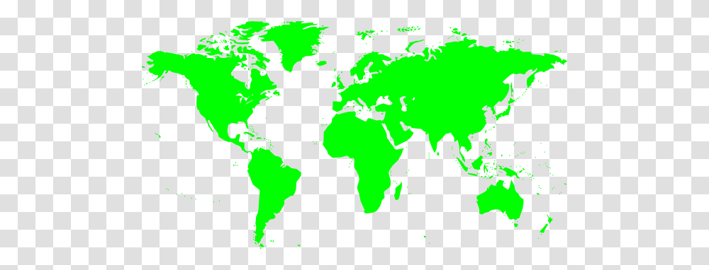 World Map In Green Clip Art, Diagram, Plot, Atlas Transparent Png