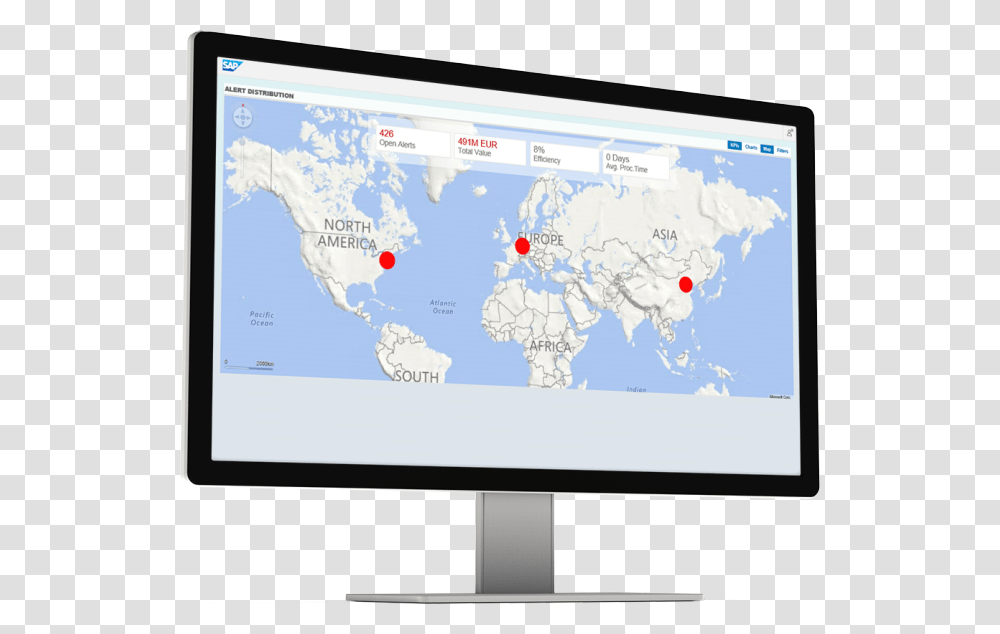 World Map, Monitor, Screen, Electronics, Display Transparent Png