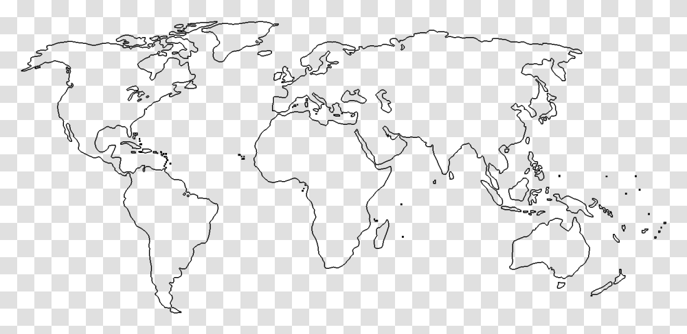 World Map Outline 2018, Gray, World Of Warcraft Transparent Png