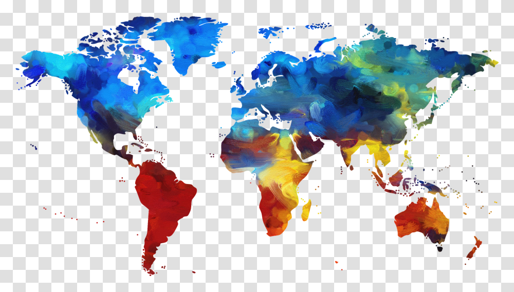 World Map, Pattern, Ornament, Fractal, Painting Transparent Png