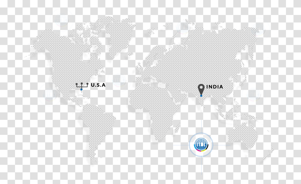 World Map Pointing Itdl Offices World Map, Diagram, Atlas, Plot, Bird Transparent Png