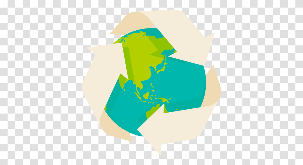 World Map, Recycling Symbol Transparent Png