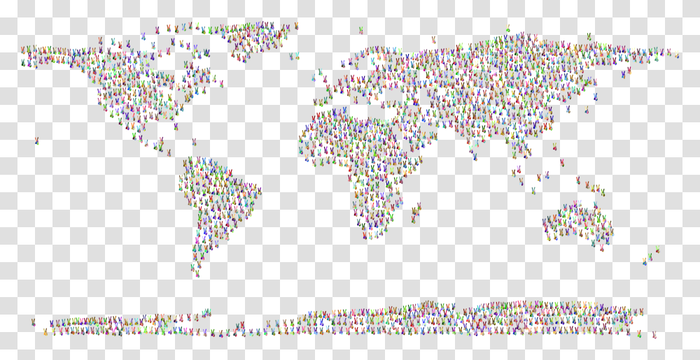 World Map Silhouette, Pac Man Transparent Png