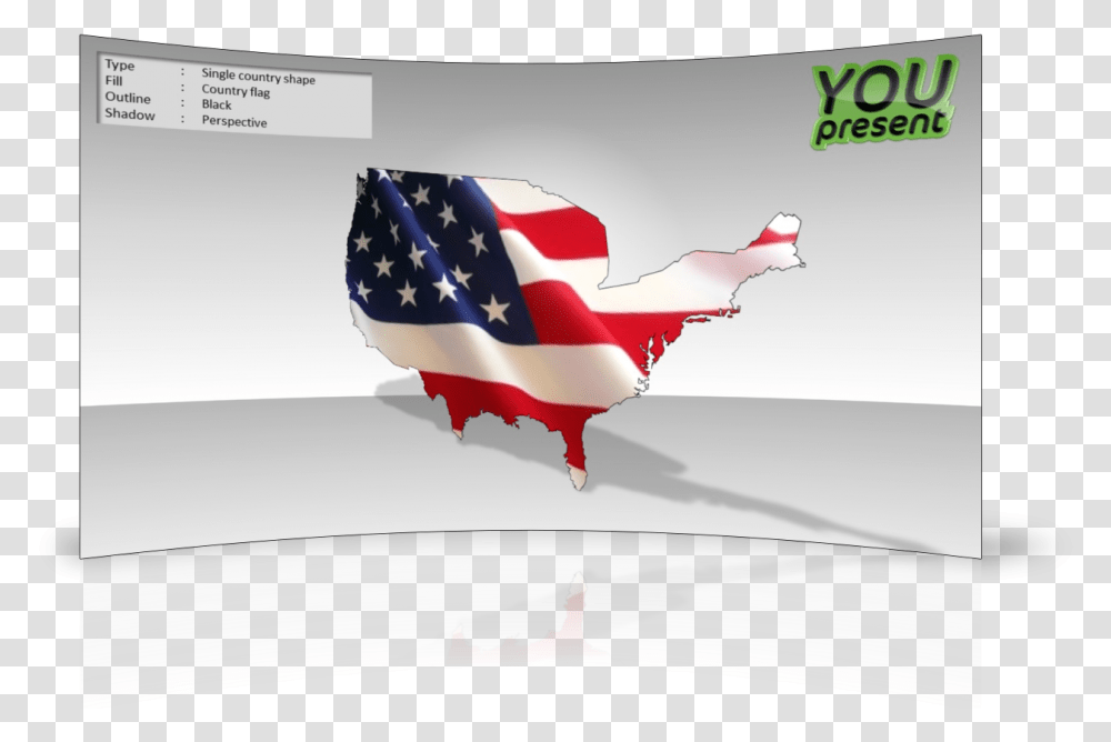 World Map Template For Powerpoint By Youpresent American Flag, Transportation, Vehicle, Aircraft Transparent Png