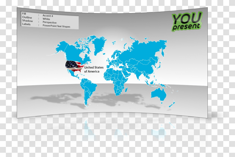 World Map Template For Powerpoint By Youpresent Nigeria Mapa Del Mundo, Nature, Outdoors, Plot, Ice Transparent Png