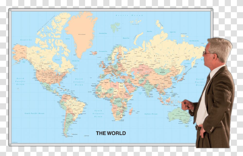 World Map Whiteboard, Diagram, Person, Human, Atlas Transparent Png
