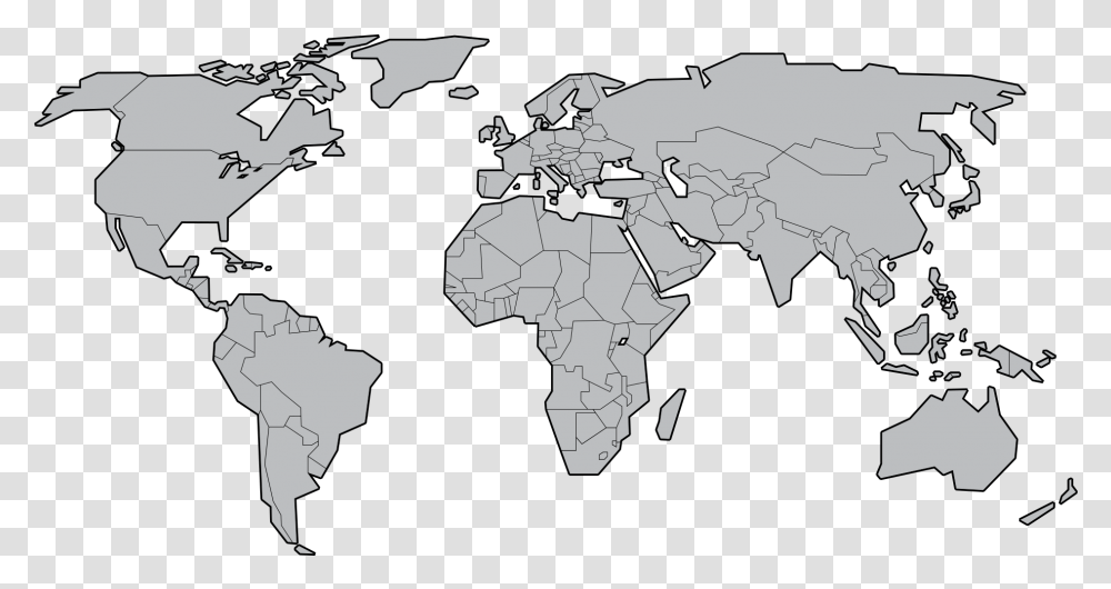 World Map With Borders, Diagram, Plot, Atlas, Person Transparent Png