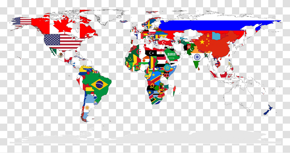 World Map With Flags, Poster, Advertisement Transparent Png