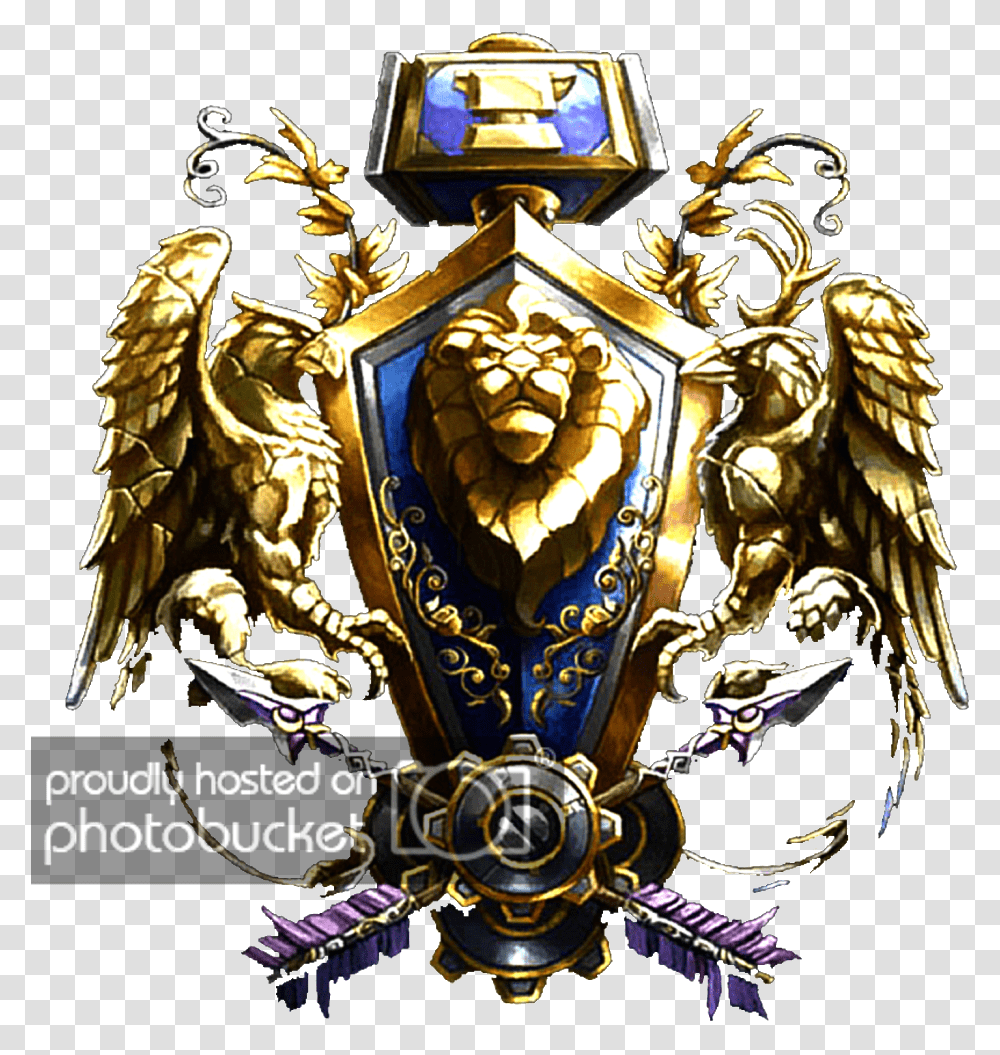 World Of Warcraft Alliance Logo Alliance Wow, Emblem, Painting Transparent Png