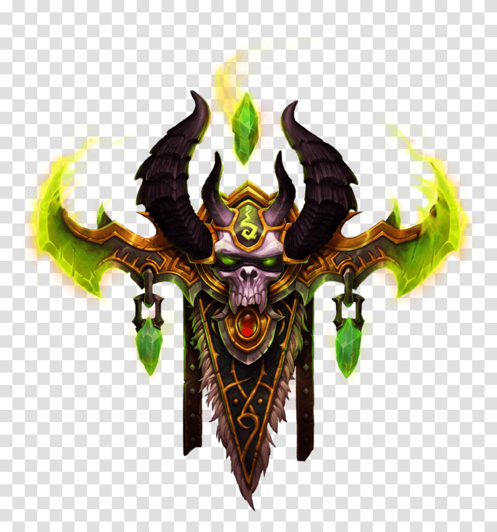 World Of Warcraft Demon Hunter Logo, Ornament, Pattern, Fractal Transparent Png