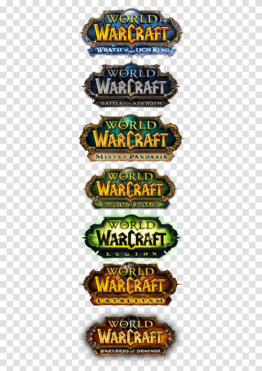 World Of Warcraft Expansion Logos Transparent Png