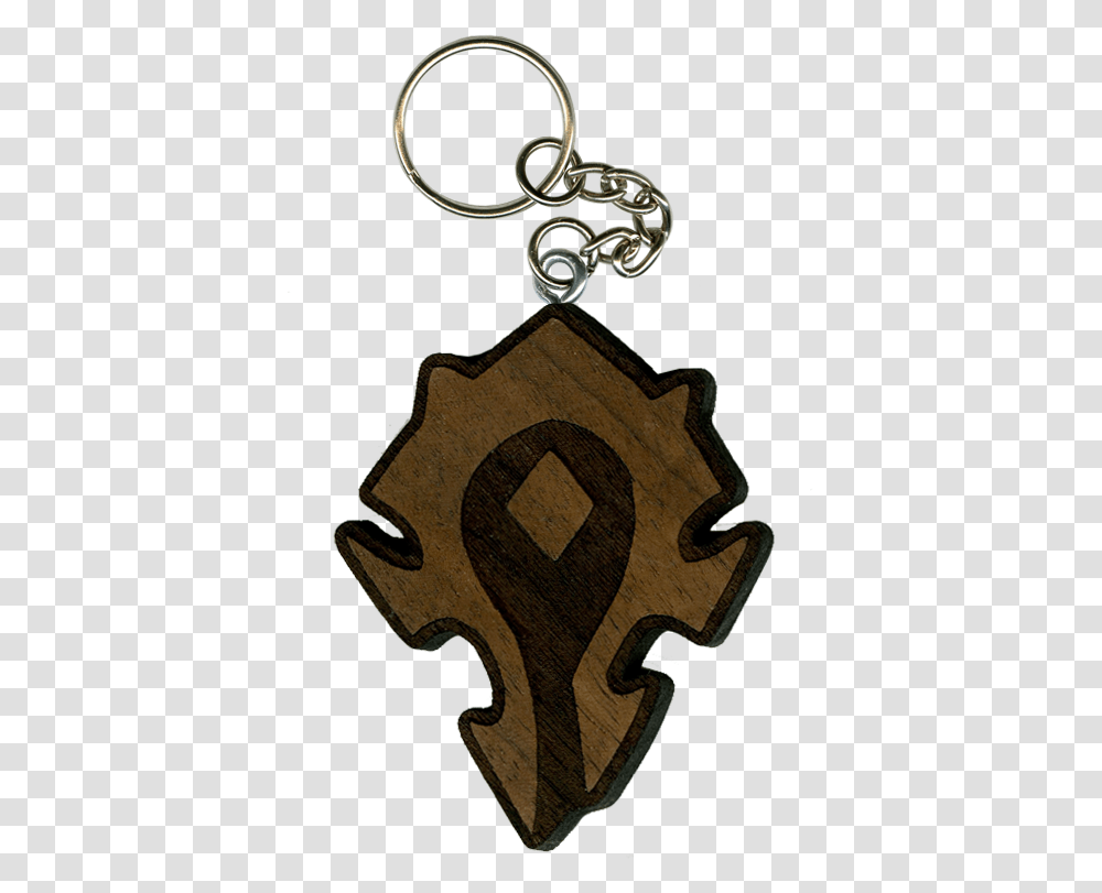 World Of Warcraft Horde Logo Keychain, Cross, Trademark, Bronze Transparent Png
