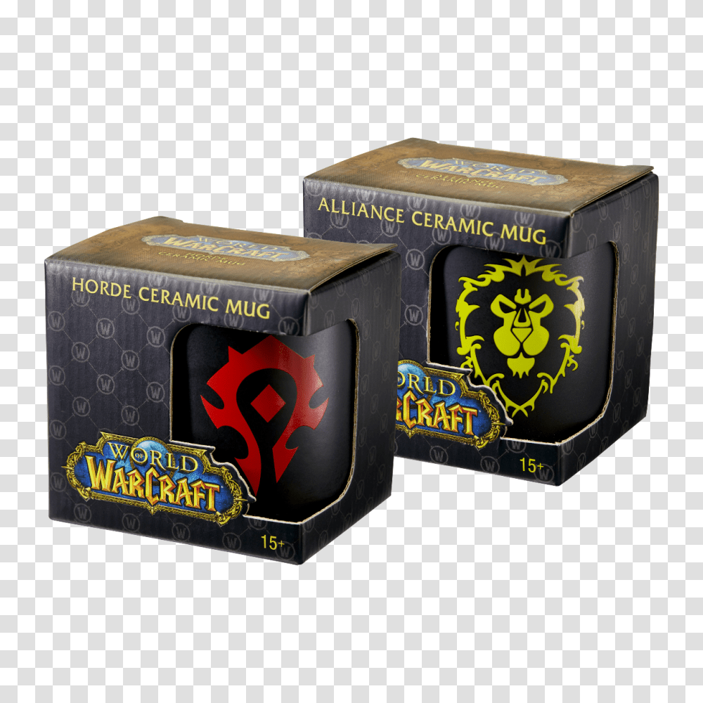 World Of Warcraft Logo Mug Blizzard Gear Store Geeky Gear, Box, Arcade Game Machine, Pac Man Transparent Png
