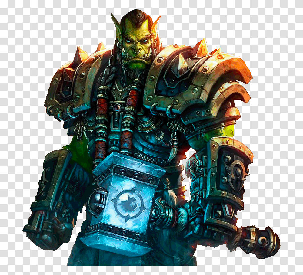World Of Warcraft Thrall Close Up Orc World Of Warcraft, Toy, Alien, Architecture, Building Transparent Png