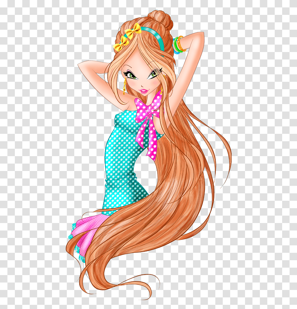 World Of Winx Chef Chic Flora Strawberry Dotted Outfit Rainbow S.r.l., Performer, Person, Human, Doll Transparent Png