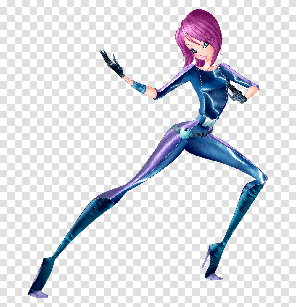 World Of Winx Tecna In Spy Outfit Picture World Of Winx Spy Outfits, Bow, Person, Leisure Activities, Dance Pose Transparent Png