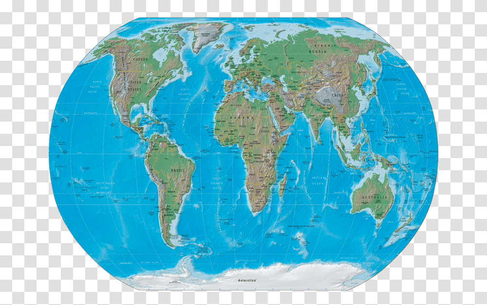 World Physical Map Of The World, Diagram, Plot, Atlas, Painting Transparent Png