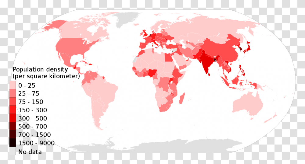 World Population Density 2019, Map, Diagram, Atlas, Plot Transparent Png