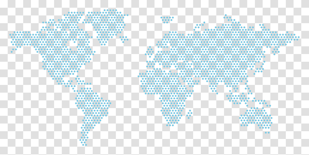 World Sky World Map Blue Map Image With Dots World Map, Plot, Pac Man, Diagram Transparent Png