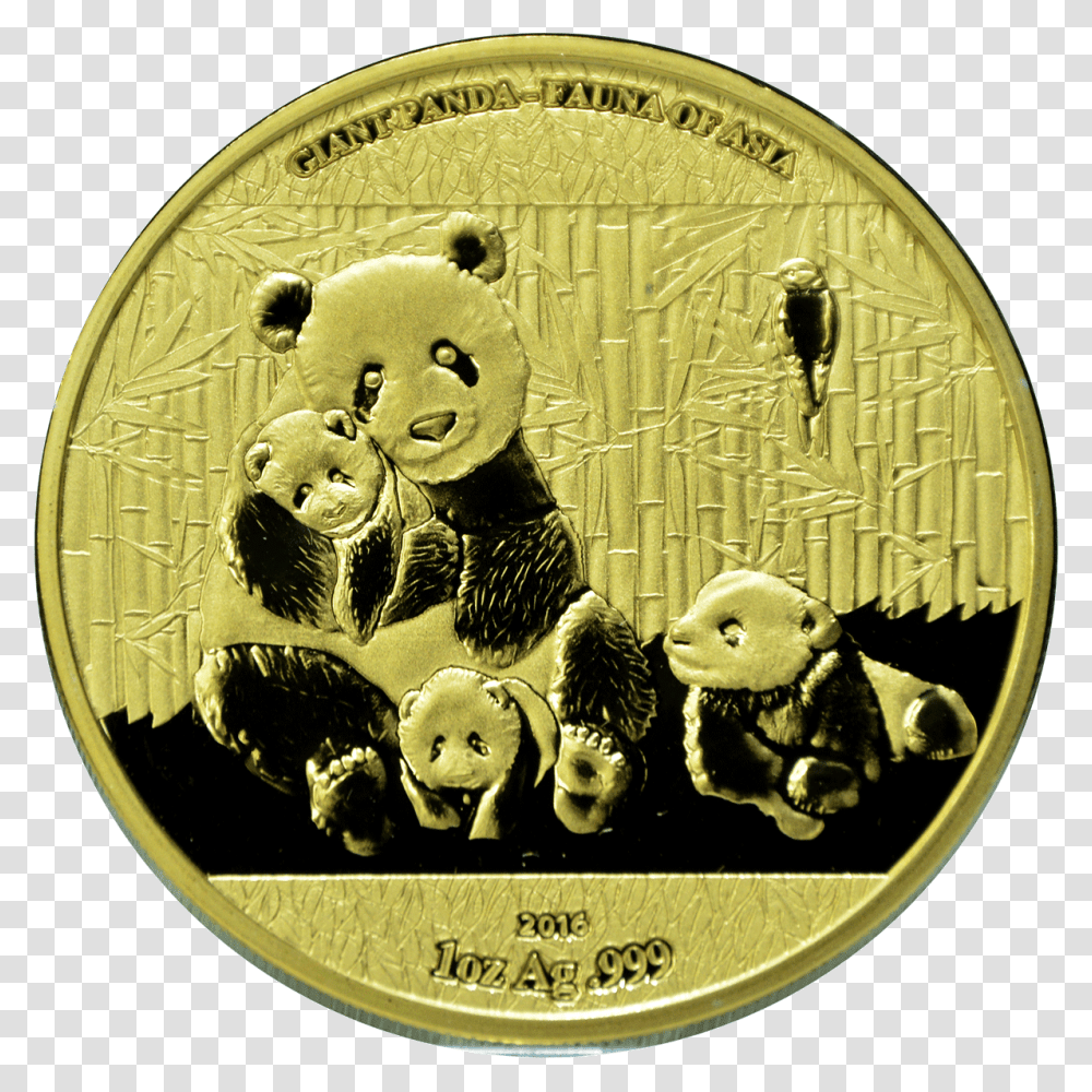 World Stars Silver Investment Giant Panda Complete Coin, Money, Teddy Bear, Toy, Nickel Transparent Png