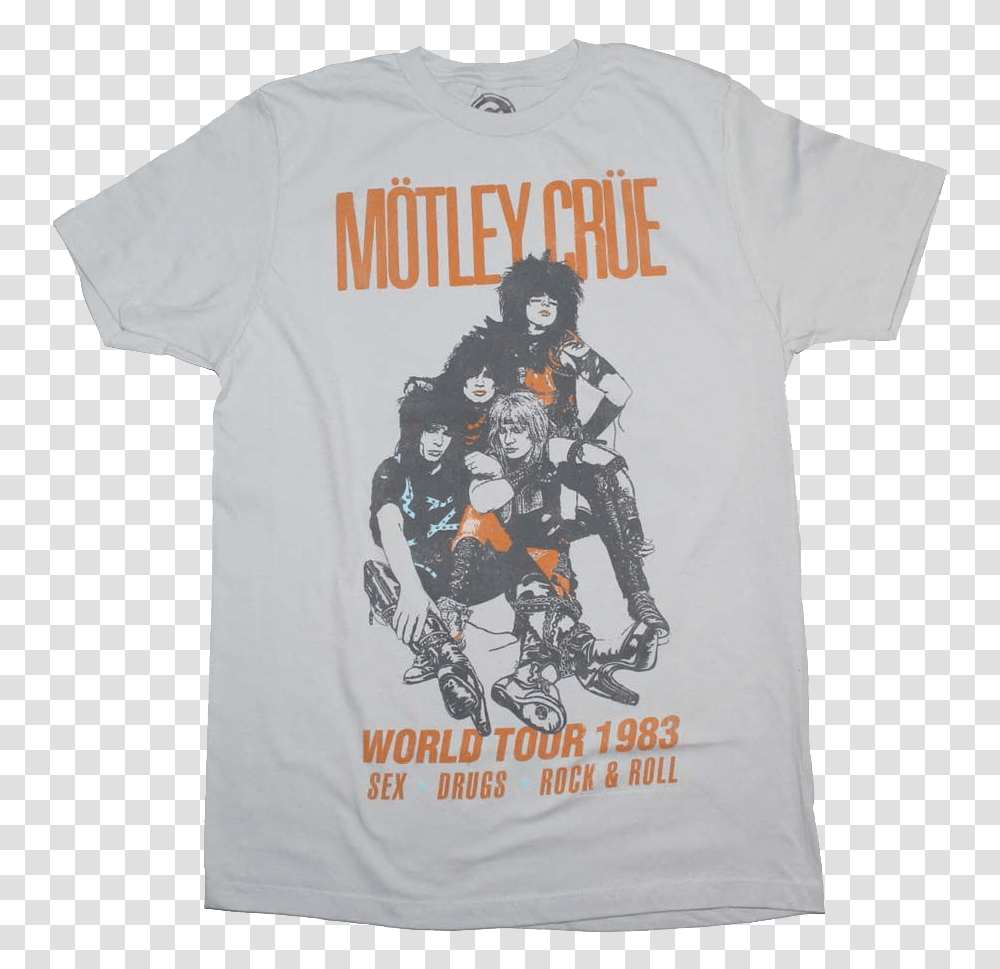 World Tour Motley Crue Shirt Motley Crue Vintage Tour Shirt, Person, People, T-Shirt Transparent Png