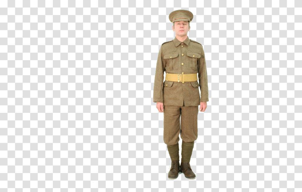 World War 1 British Uniform, Military, Military Uniform, Person, Khaki Transparent Png