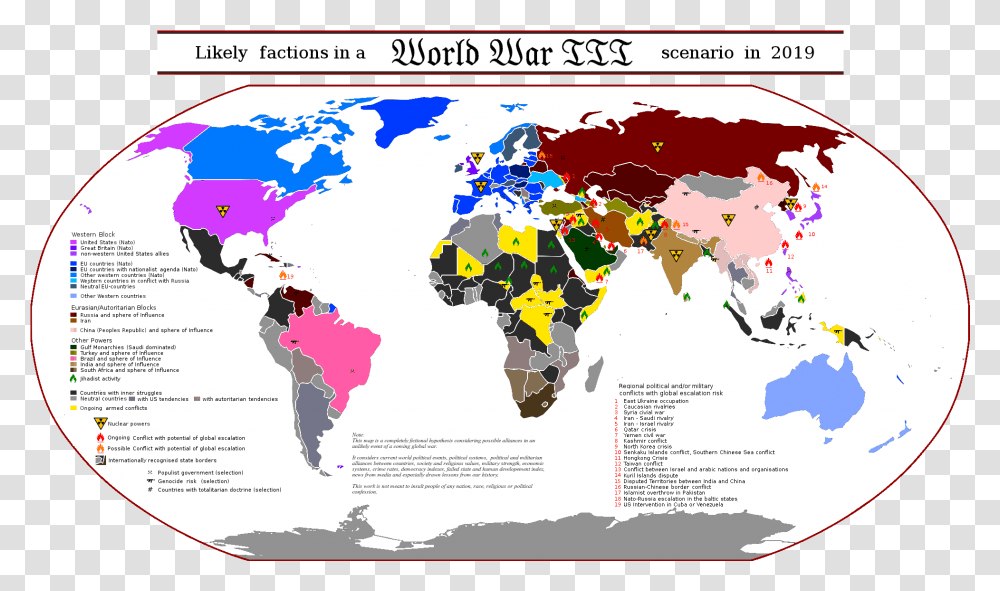World War Iii Possible Alliances Britannia World Map, Diagram, Plot, Atlas, Poster Transparent Png