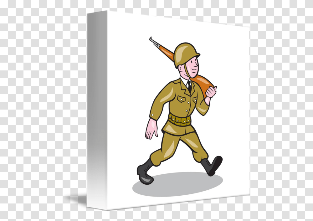 World War Two Soldier American Cartoon Soldier Animated World War Ii, Person, Helmet, People, Ninja Transparent Png