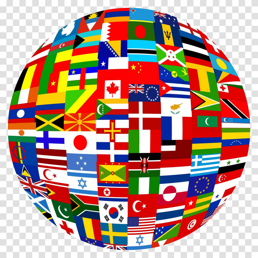 World With Flags, Outer Space, Astronomy, Universe, Planet Transparent Png
