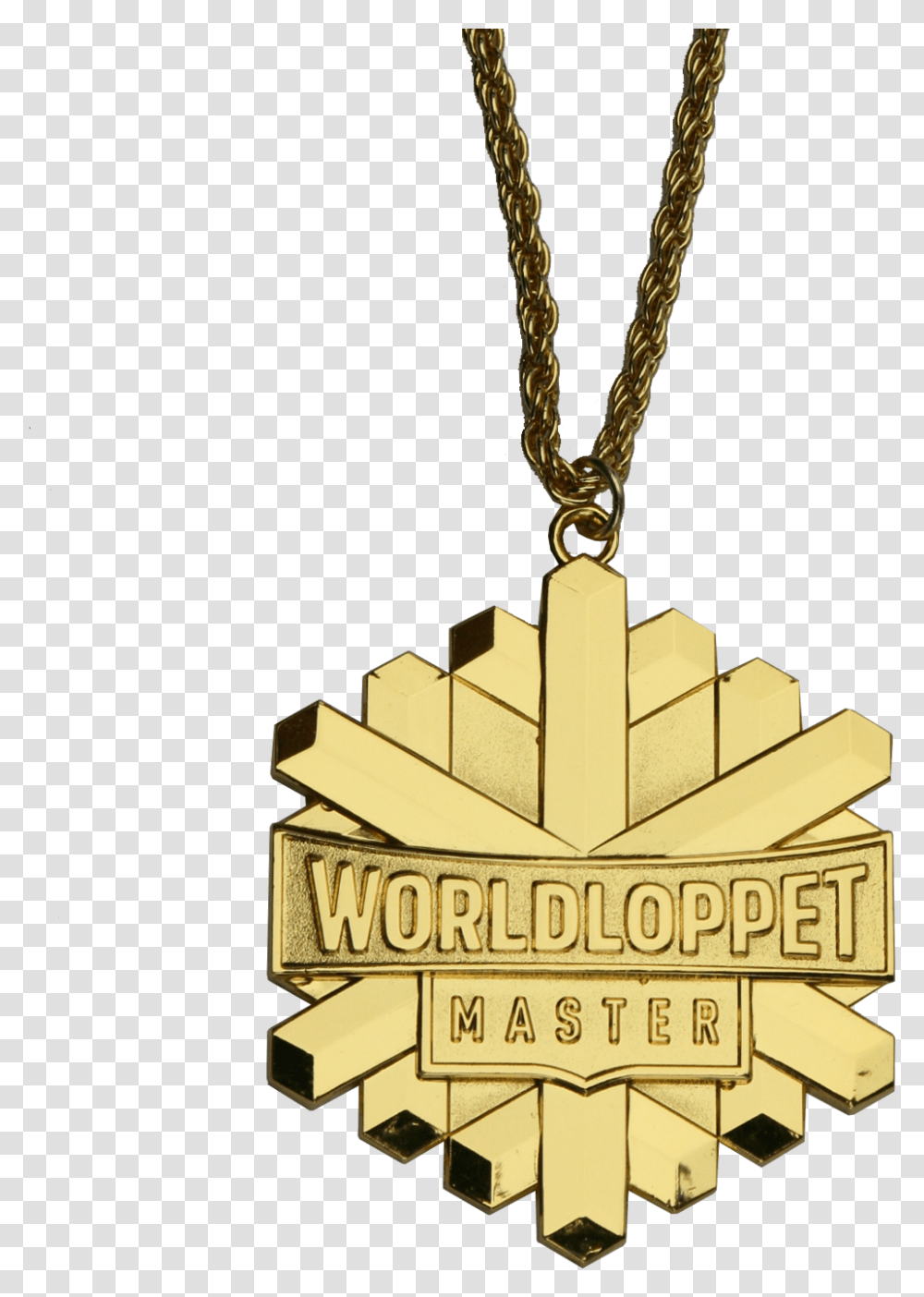 Worldloppet Gold Master Medal Locket, Symbol, Logo, Trademark, Pendant Transparent Png