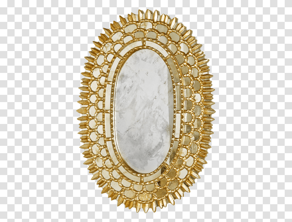 Worlds Away Carmelita Gold Leaf Oval MirrorTitle Mirror, Chandelier, Lamp Transparent Png
