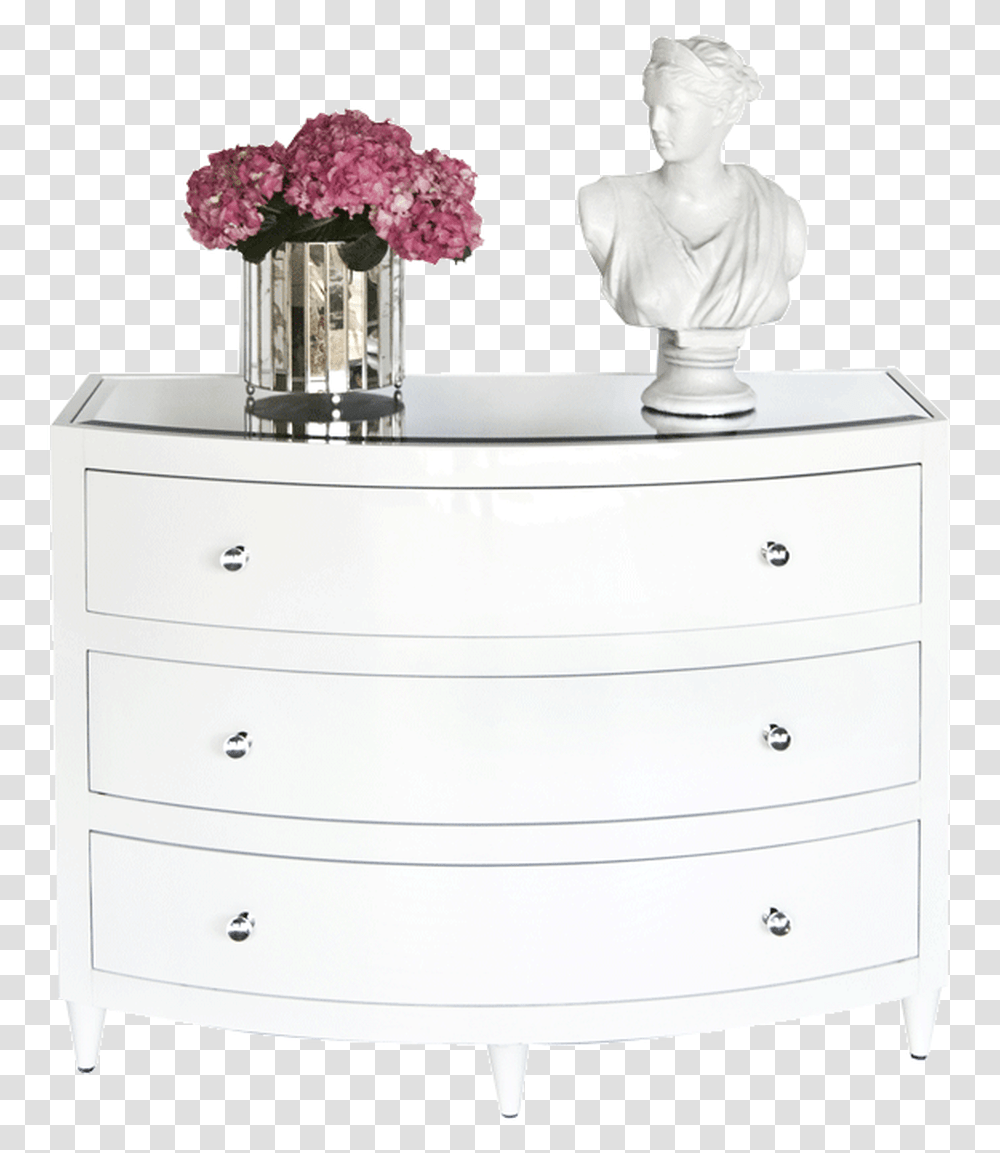 Worlds Away Natalie Dresser White Drawers White And Mirrored Chest, Furniture, Cabinet, Sink Faucet, Flower Transparent Png