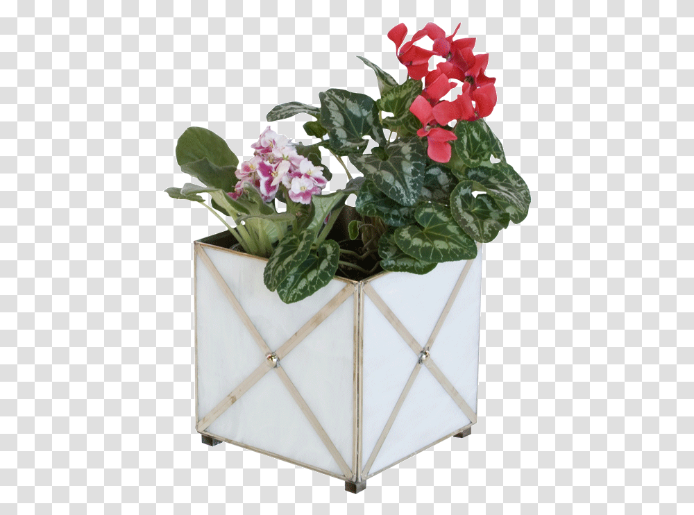 Worlds Away White Glass Crosshatch Planter Decorative, Flower, Blossom, Vase, Jar Transparent Png