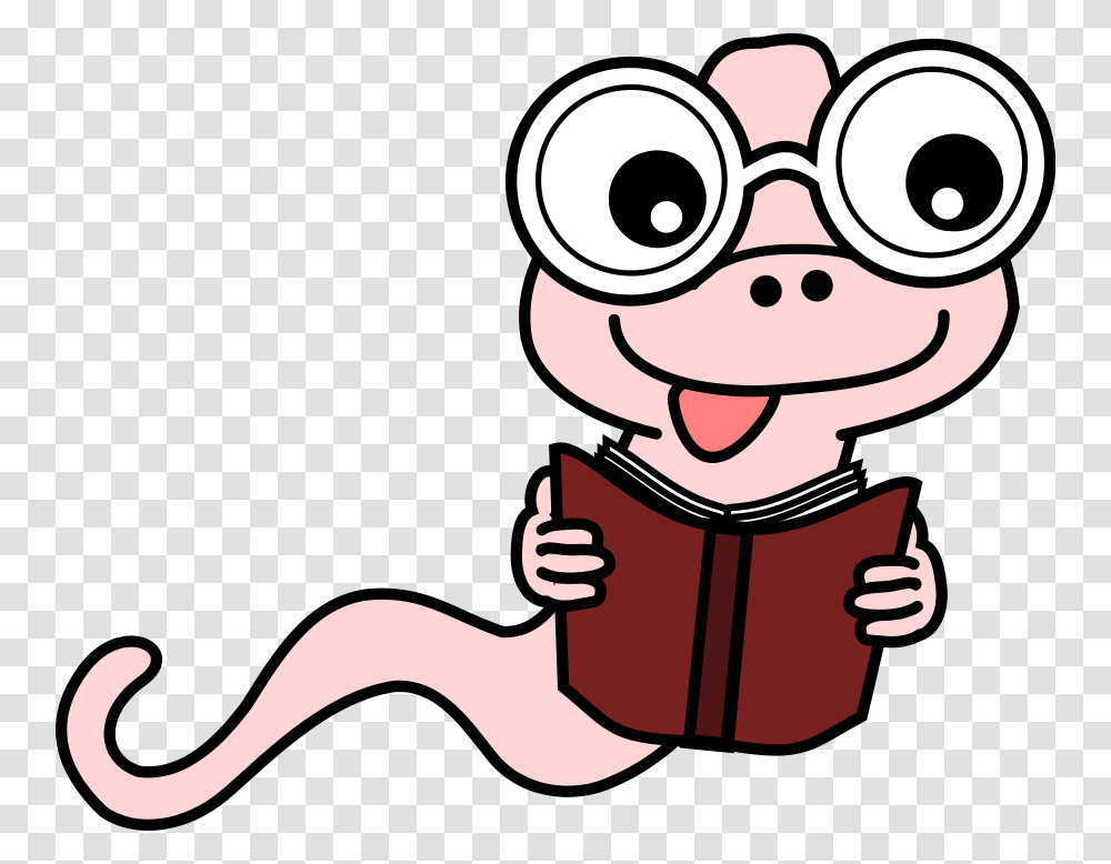 Worm Clipart, Reading Transparent Png