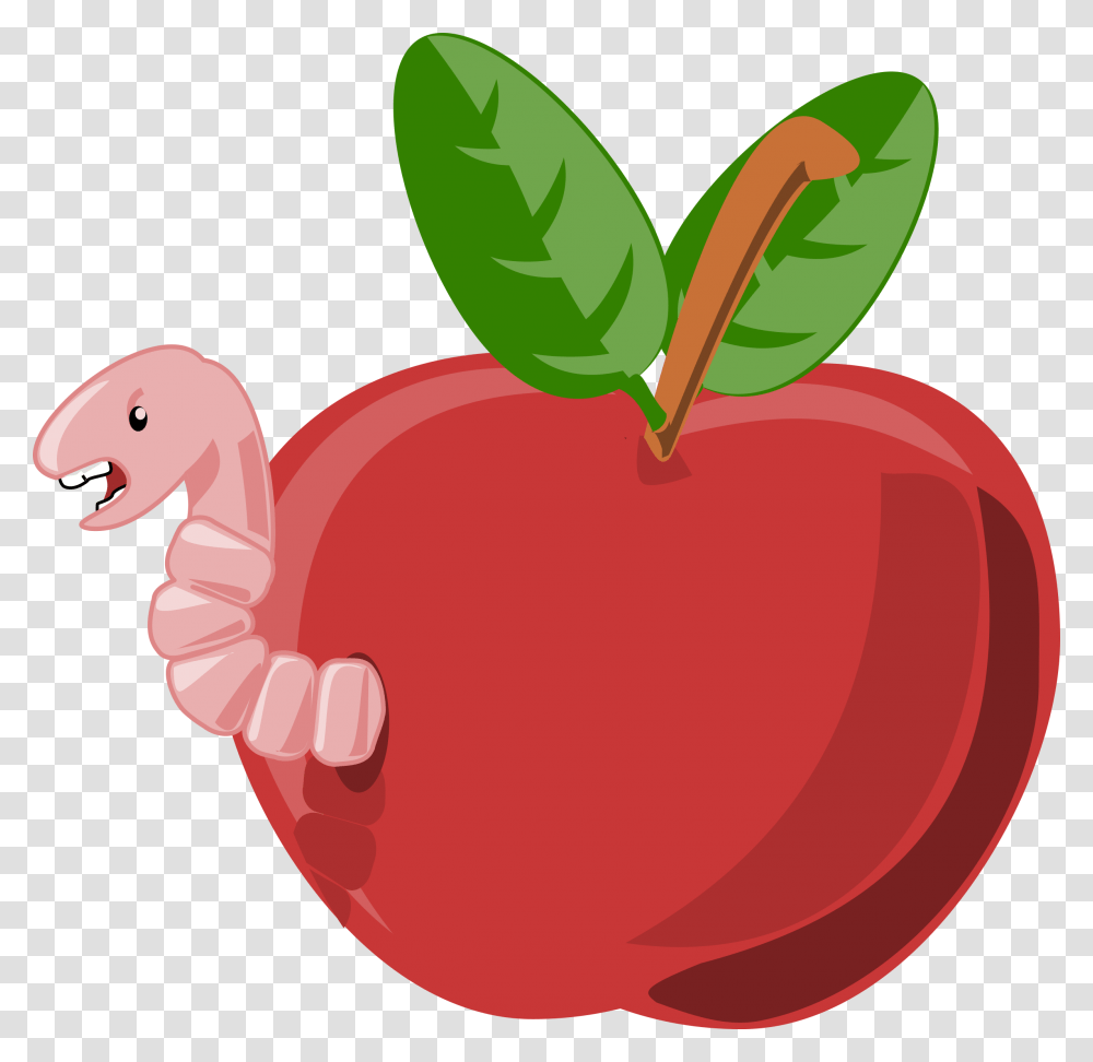 Worm In Apple, Plant, Fruit, Food Transparent Png