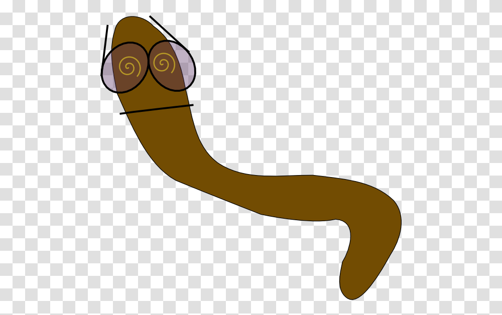 Worm With Crazy Glasses Clip Art, Banana, Fruit, Plant, Food Transparent Png