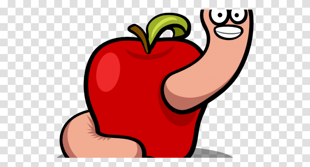 Worms Clipart Background Apple With Worm Apple With Worm, Label, Text, Plant, Food Transparent Png