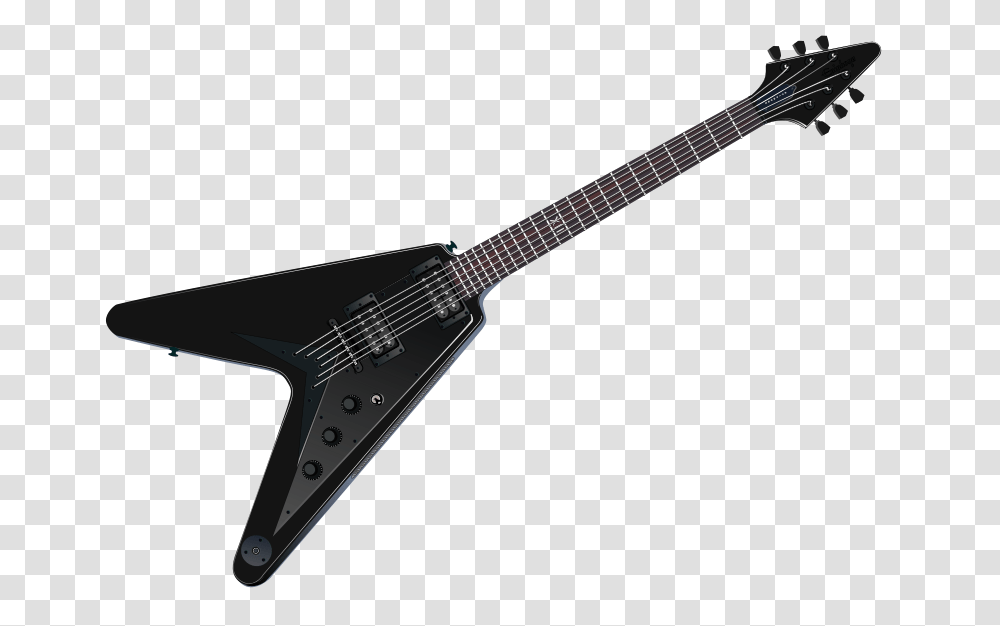 Worms X Flying V Black Guitar, Technology, Leisure Activities, Musical Instrument, Electric Guitar Transparent Png