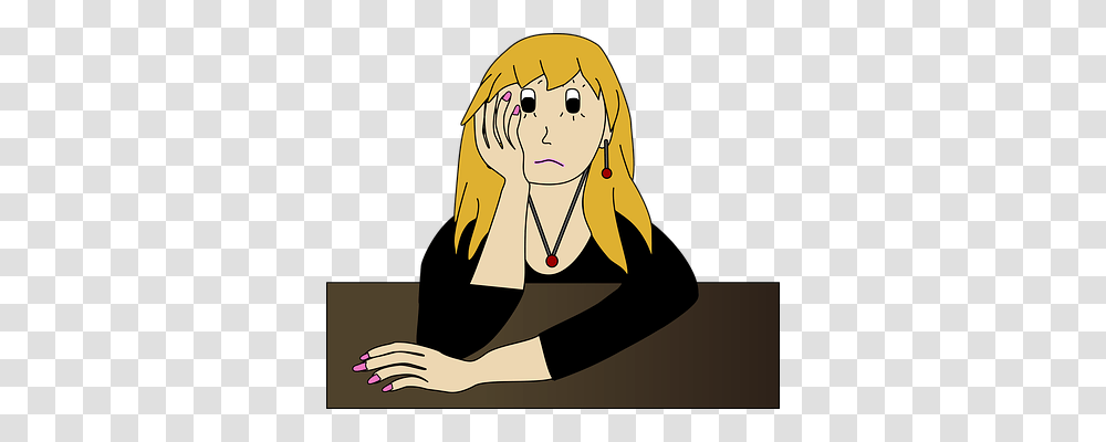 Worried Person, Book, Female Transparent Png