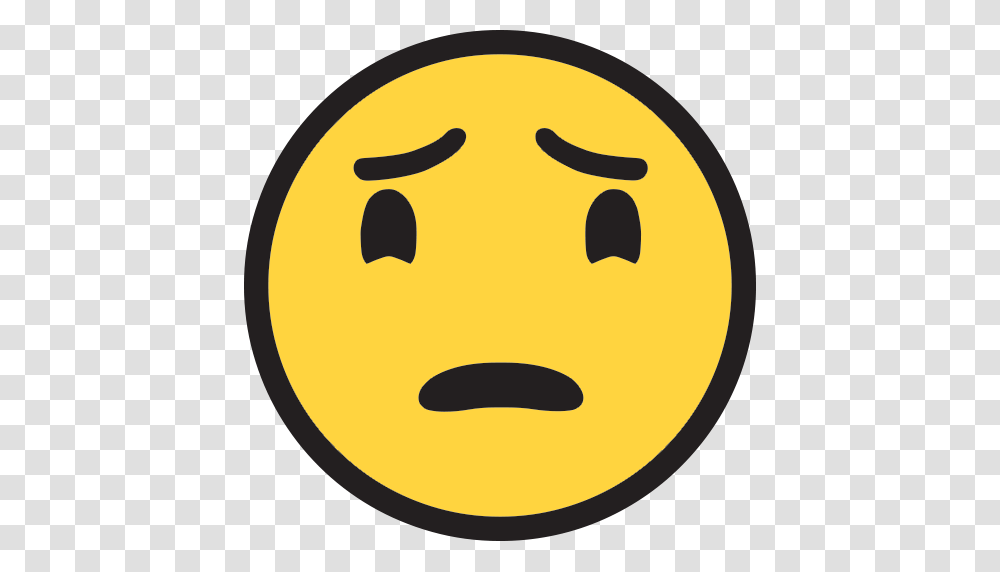 Worried Face Emoji For Facebook Email Sms Id, Pac Man, Giant Panda, Bear, Wildlife Transparent Png