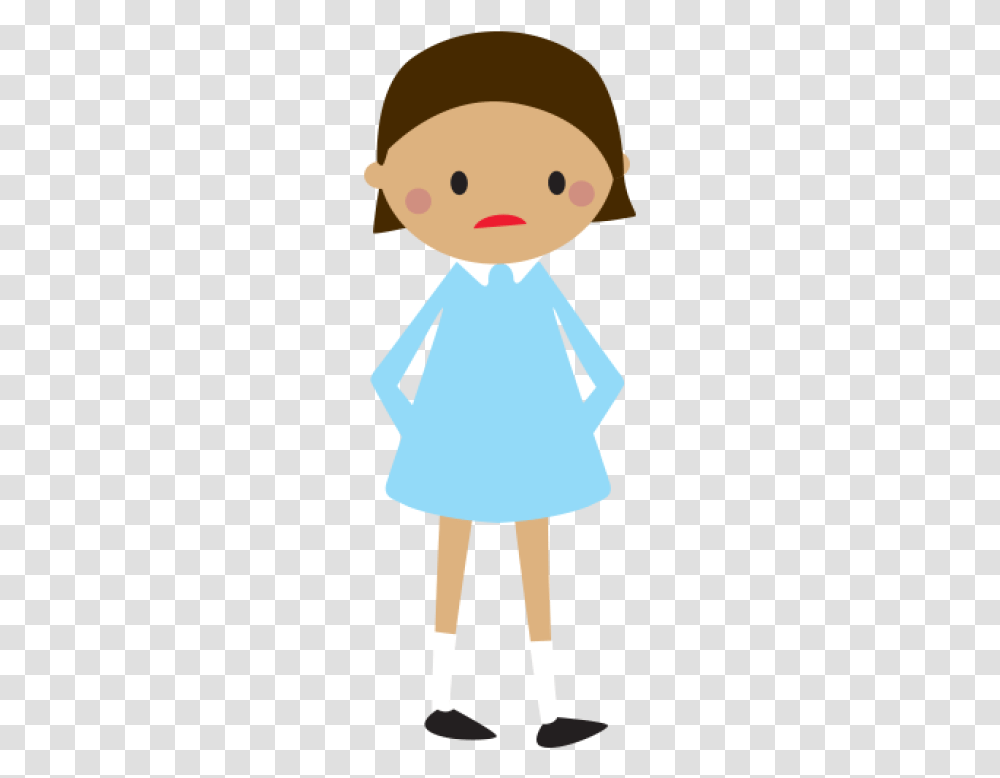 Worried Girl Clipart, Person, Long Sleeve, Costume Transparent Png