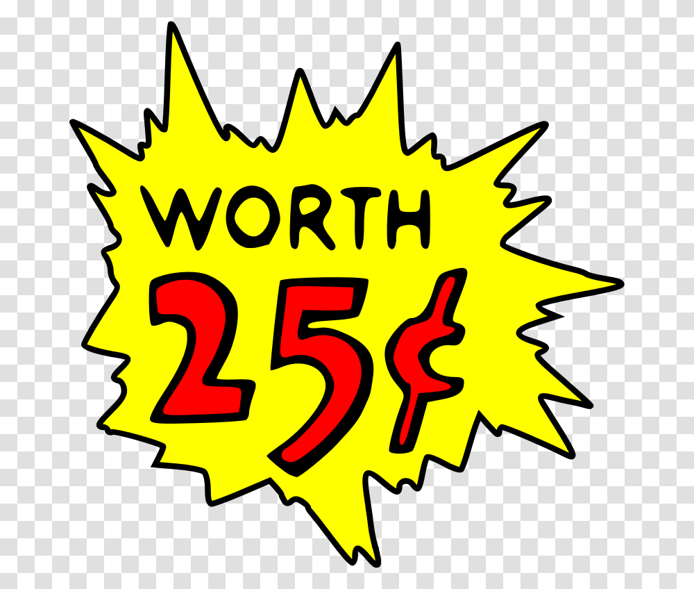 Worth 25 Cent 25 Cent Clipart, Number, Poster Transparent Png