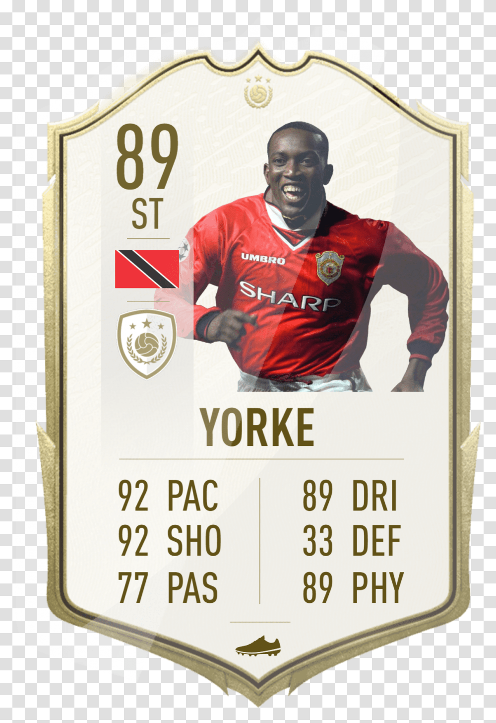 Would Love A Dwight Yorke Icon Card In Card Fifa 21, Text, Person, Human, Advertisement Transparent Png