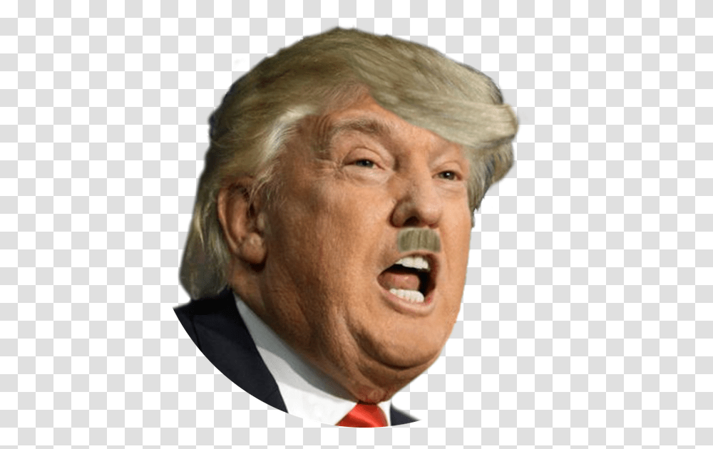 Would Trump Look Better With A Mustache California Fires Trump Threatens To Pull Federal Aid Funds, Head, Face, Person, Tie Transparent Png