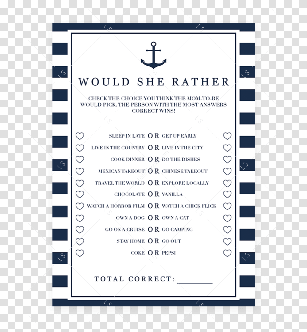 Would You Rather Mom Or Dad Quiz Baby Shower, Poster, Advertisement, Flyer Transparent Png