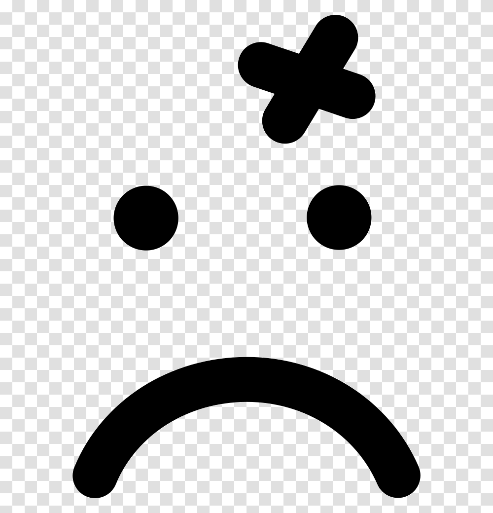 Wound Cross On Emoticon Sad Face Of Rounded Square Hurt Face, Game, Dice, Leisure Activities, Texture Transparent Png