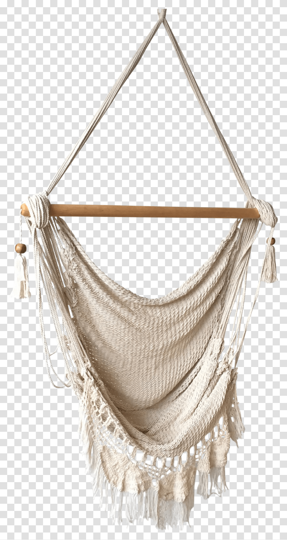 Woven Ivory Macrame Hammock Chair Hammock, Furniture, Bow, Clothing, Apparel Transparent Png
